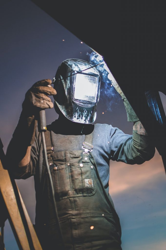 A man working on some welding