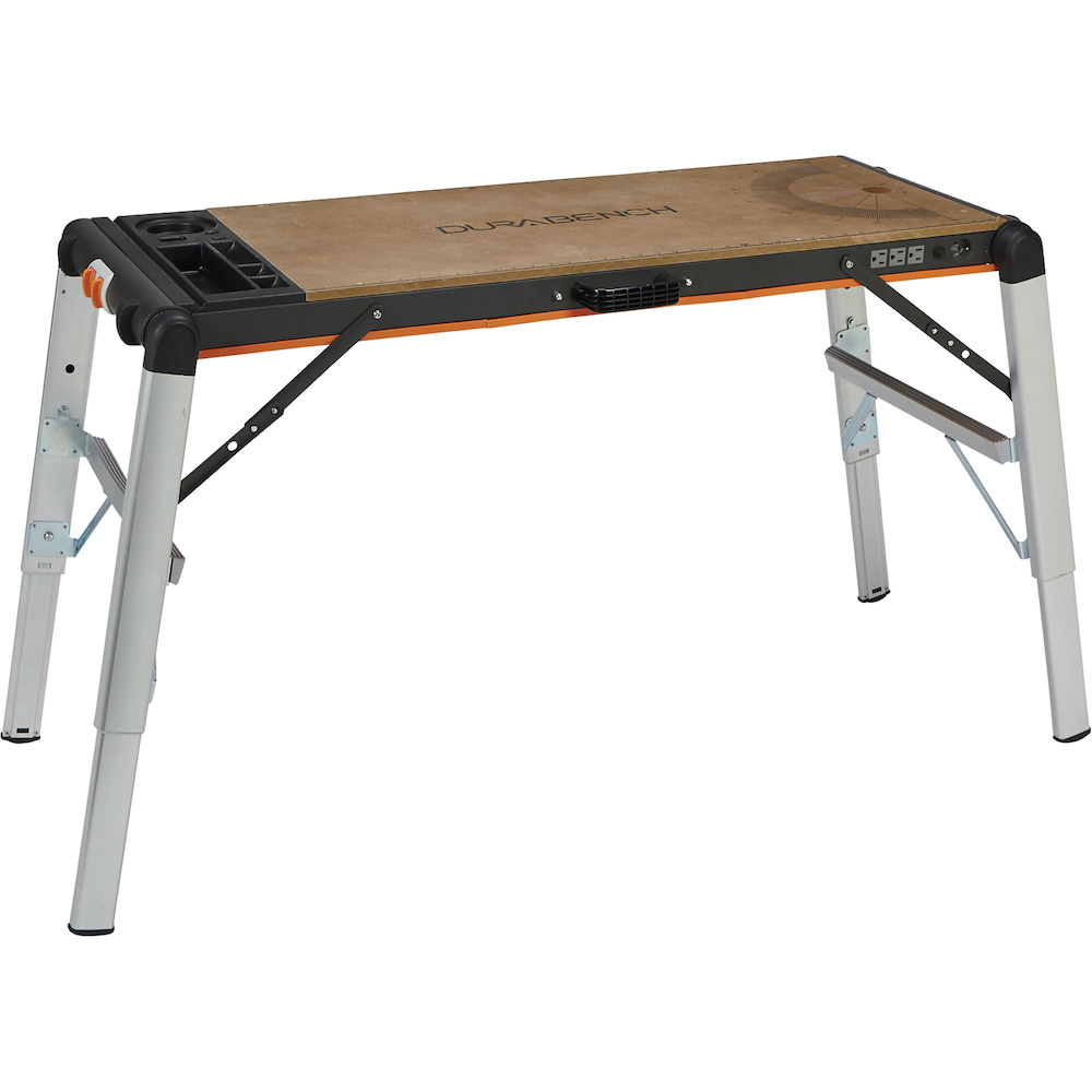 portable work platform with wood top