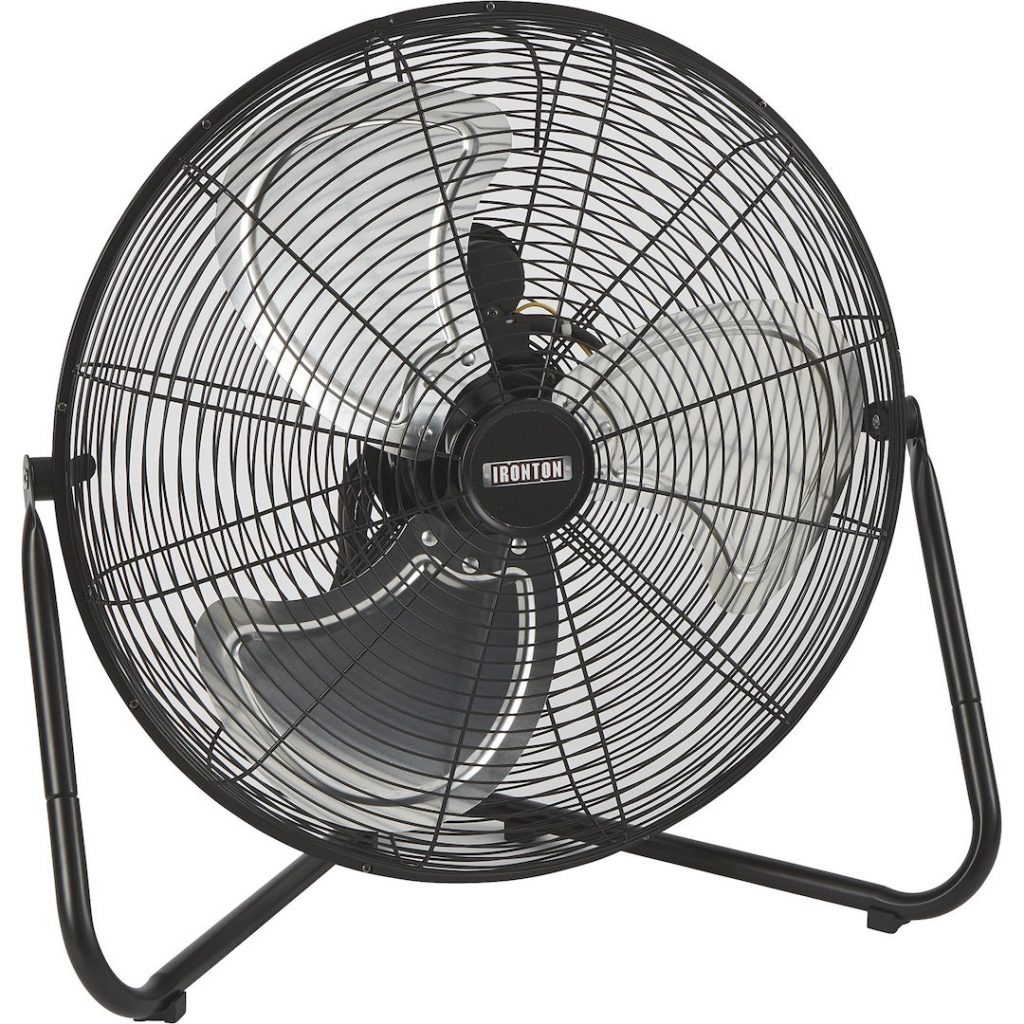 shop fan with low profile stand