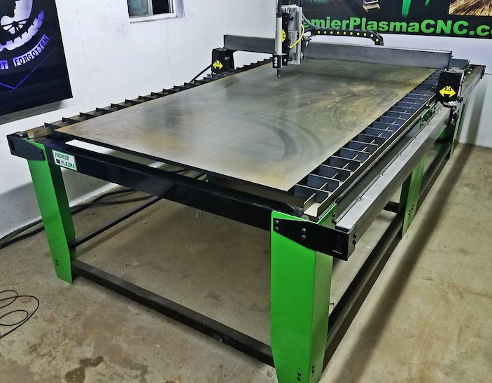 plasma table with steel plate