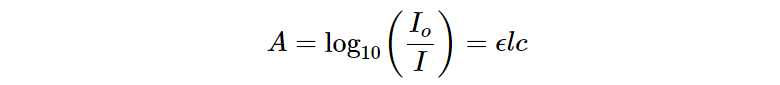 Formula to get value of absorbance