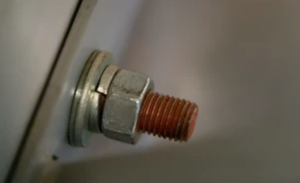 threaded washer, nut, bolt connection