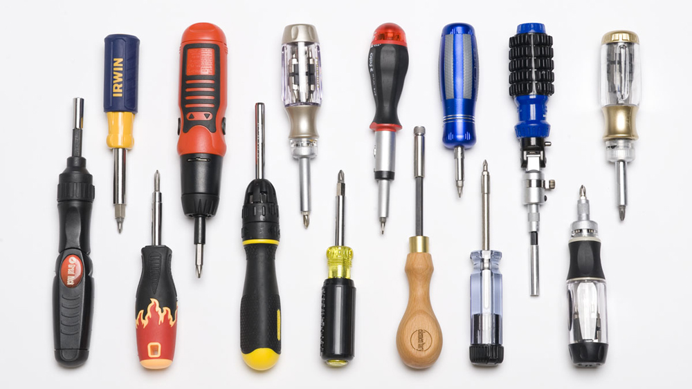 various screwdrivers