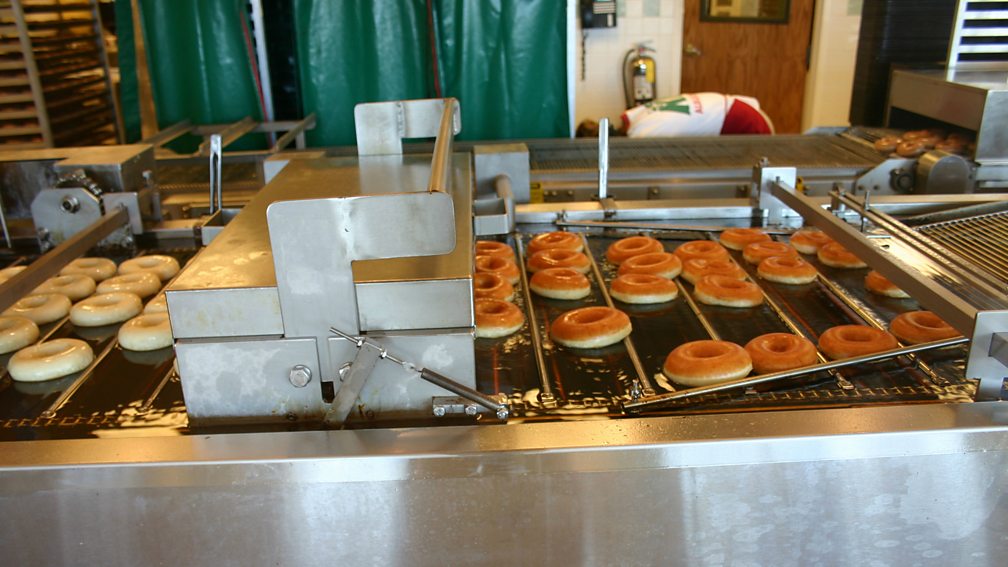 Food processing like donuts use batch process manufacturing