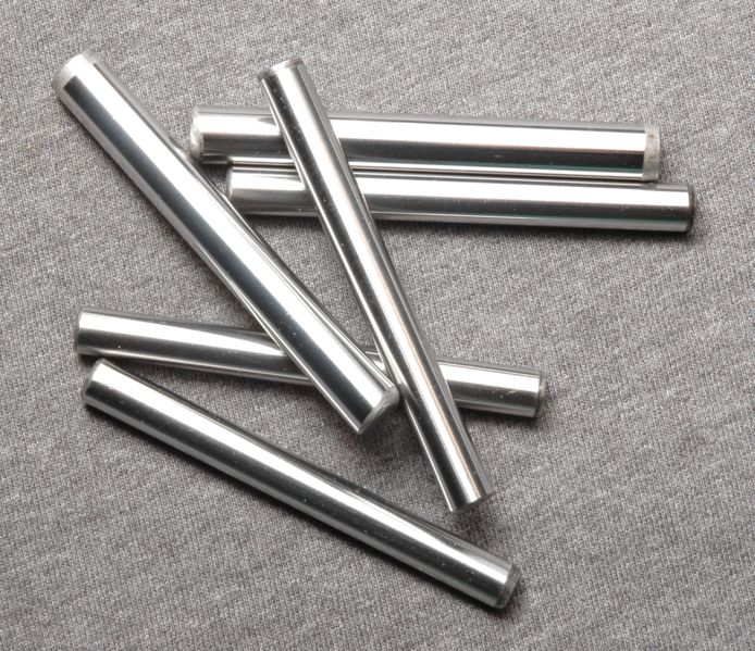 collection of steel dowel pins