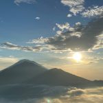 sunrise scene in a voalcano