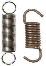 Types of tension helical springs
