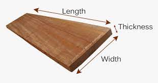 Measuring a lumber wood - identifying its length, width and thickness