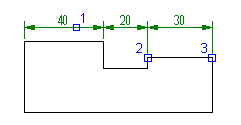 A screenshot of chain dimensioning in AutoCAD