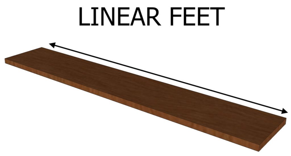 Using linear feet as a measurement