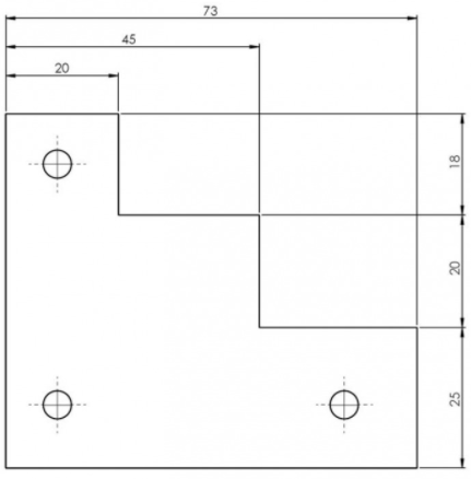 A diagram using combined dimensioning