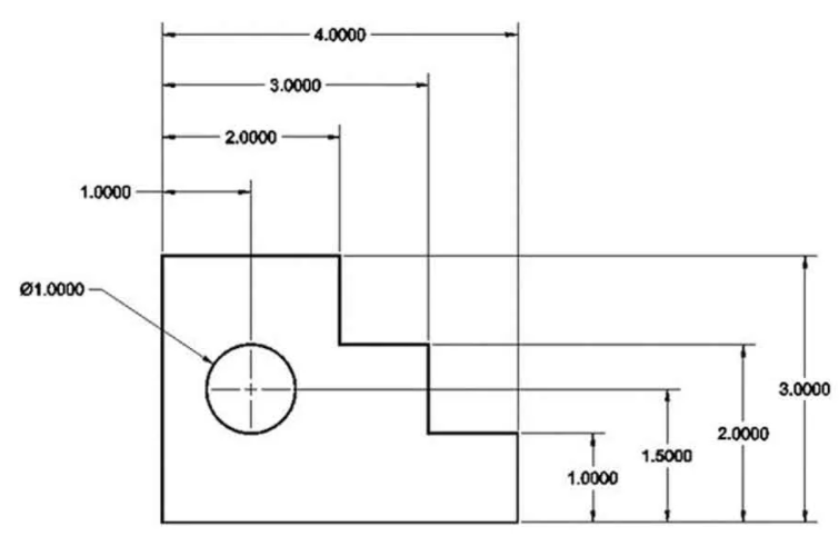 Diagram using datum dimensioning