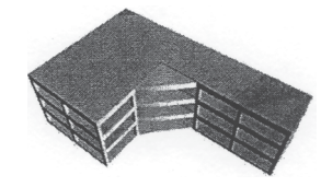 Splayed corner design used to replace right-angle re-entrant corners