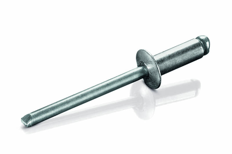 An close up photo of an aluminum rivet