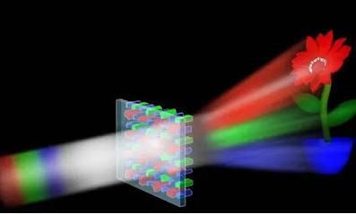 A hologram formed by light diffraction